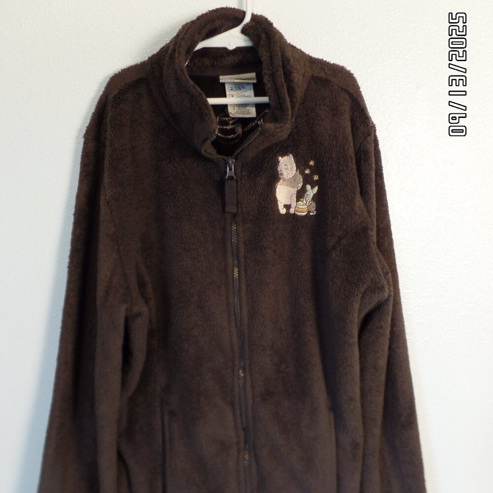 Disneyland Resort Winnie the Pooh and Piglet embroidered Fleece Jacket Medium